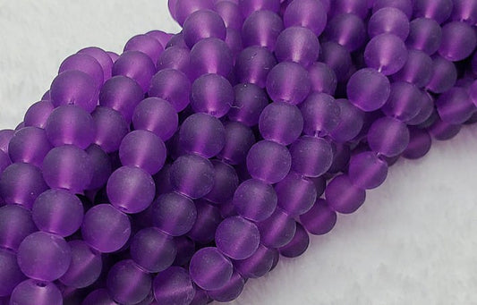 Frosted Glass Beads