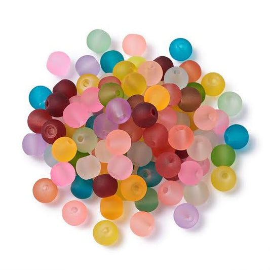 Frosted Glass Beads