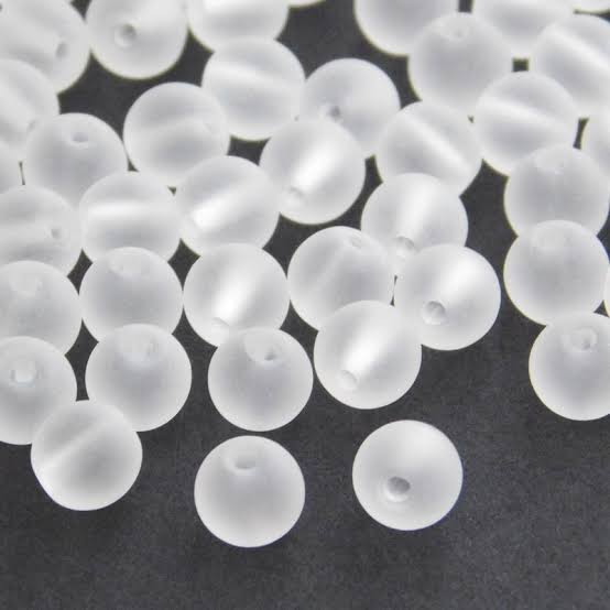 Frosted Glass Beads