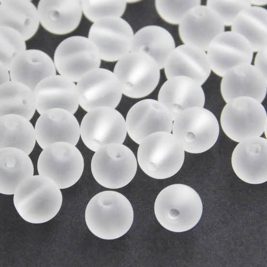 Frosted Glass Beads