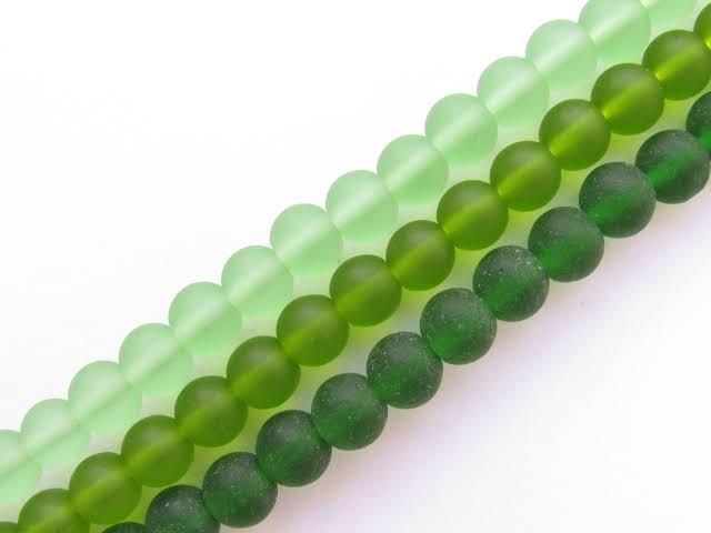 Frosted Glass Beads